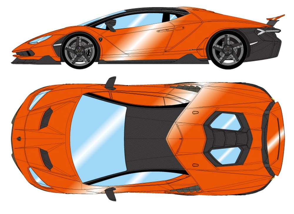 Модель EIDOLON COLLECTION 1/43 Lamborghini Centenario LP770-4 2016 с задним антикрылом (Арancio Аргос) - Готовая модель EM780J