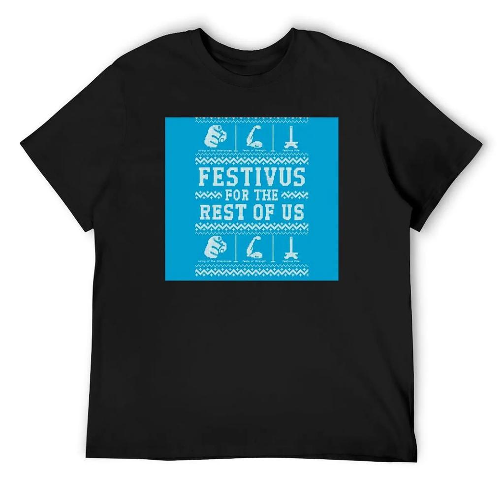 Festivus For The Rest Of Us In Blue T-Shirt Anime Figures Shirts Graphic Tees Boys Whites Aesthetic Clothing Men'S T Shirts
