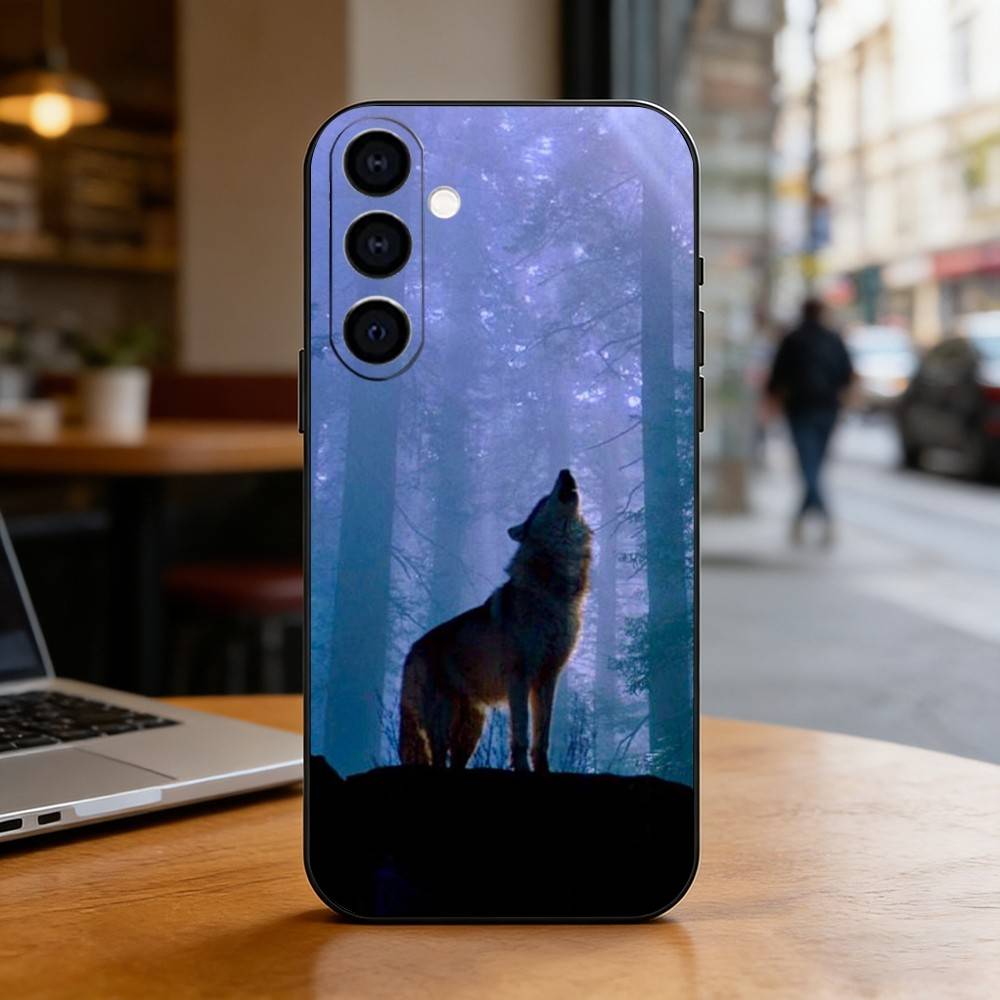 Крутой чехол для телефона с изображением животных-волков для Samsung Galaxy A73, A72, A71, A70, A53, A52, A51, Мягкий силиконовый черный чехол