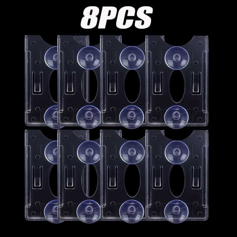 Прозрачный защитный держатель для карточки с парковочным ID на лобовое стекло автомобиля, крепежные клипсы, держатели для автокарточек, билетов, клипса на присоске, 1-10 шт.