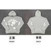 Mens Spiderweb Print Hooded Sweatshirt Casual Jogger Pants Set - Loose Fit Cotton Blend Streetwear Teens