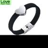 Браслеты Силиконовый браслет Love Модные украшения Простой браслет в форме сердца для пары Силиконовый браслет