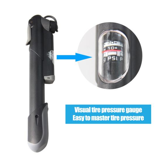 Портативный велосипедный насос 120 PSI с манометром Эргономичная ручка Велосипедный насос Экономия труда Накачивание Ручной