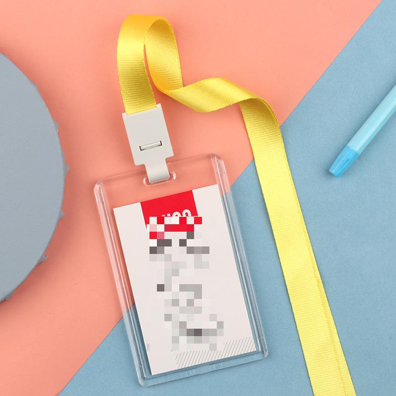 Модный акриловый прозрачный чехол для автобусных карточек, держатель для рабочей карты с ремешком, чехол для рабочей карты для женщин и мужчин, держатель для кредитных карт