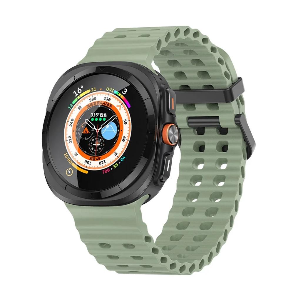 Galaxy Watch Ultra Marine Band Accessories Silicone Sport Bracelet correa For Samsung Galaxy Watch 7 Ultra 47mm Original Strap