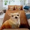 Милый мультяшный принт с изображением собаки, пододеяльник, наволочка, комплект постельного белья из трех предметов, удобный пододеяльник, детский подарок