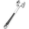Profession Meat Hammer Portable Loose Tool Meat Tenderizer Needle Dual-Sided Meat Mallet with Rubber Comfort Grip Handle