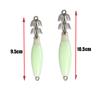 1/5PCS Noctilucent Jigs Luminous Squid Hook Wood Shrimp Lures Fishing Tackle Octopus Bait