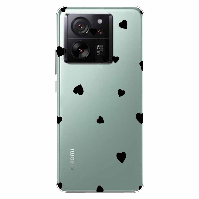 Soft Clear Cover For Xiaomi 13T Case TPU Lovely Cat Silicone Covers For Xiaomi Mi 13T Cases Transparent for Xiaomi13T Bumpers
