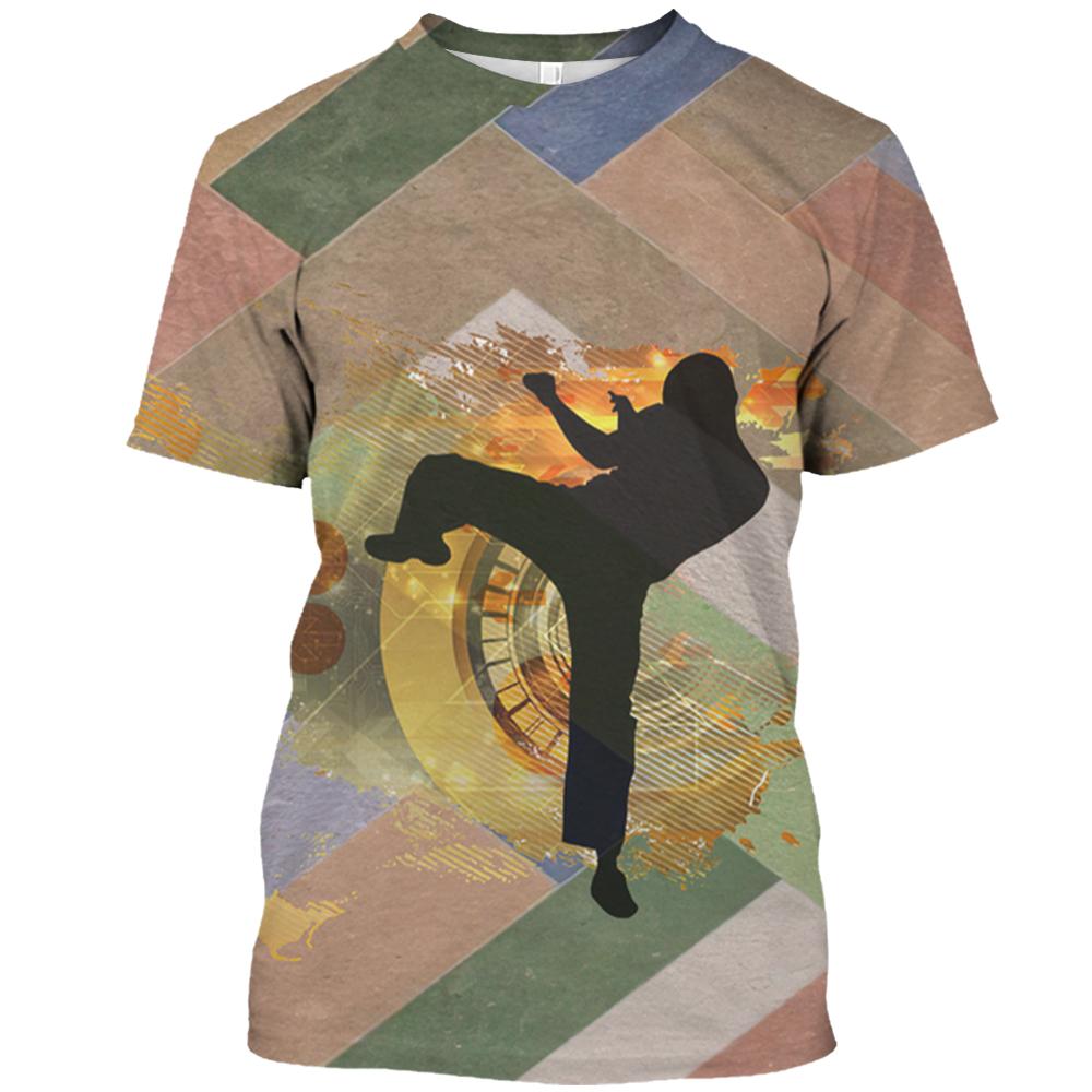 Japan Training T-shirt Men's 3d Karate Printed Tee Tops Oversized Short-sleeved High-quality Sportswear Men Quick-drying T Shirt
