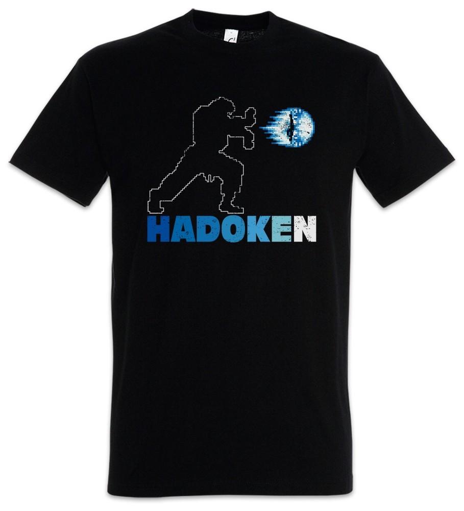 Мужская футболка Hadoken II Геймер Уличный Чемпион Игра Аркада 90-х Боец Специальный