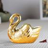 Ceramic Swan Ornament Multi-purpose Hydroponic Plants Succulents Pot Candle Holder Storage Box Desktop Swan Decoration