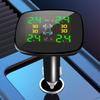 Прикуриватель Монитор температуры шин Универсальный TPMS с 4 датчиками USB Type-C TPMS Система контроля давления в шинах автомобиля с сигнализацией