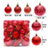 36/40/50 шт. набор рождественских шаров, красочные небьющиеся декоративные безделушки для рождественской елки, праздничные подвесные украшения со шнуром для домашнего магазина, витрины