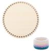 Perforated Wood Basket Base Blank Crochet Basket Base for Making Crochet Knitting Baskets Hand Weaving Home Decoration