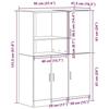 VidaXL Ensemble d'armoires de cuisine 2 pcs chêne sonoma 3324144