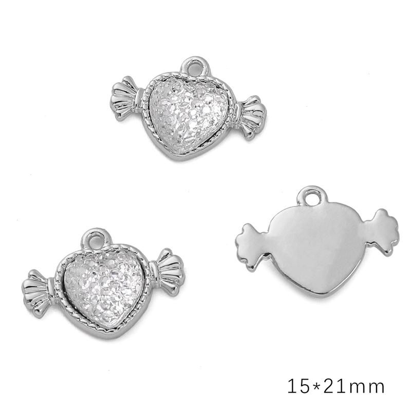 Подвеска из алмазного сплава в форме сердца, звезды и луны, ожерелье, браслет, серьги, аксессуары для ювелирных изделий своими руками