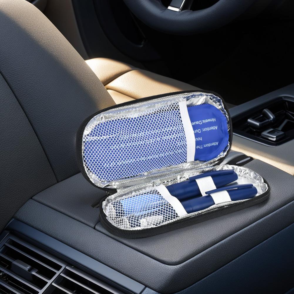 Портативная сумка-охладитель для инсулина, водонепроницаемая ПУ, карманная, защитная для таблеток, многоразовая, термоизолированная, медицинский охладитель для диабета