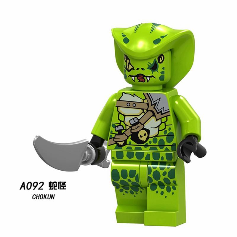Ninjago Snake Minifigures Skales Acidicus Pythor Chokun Movies Series Building Blocks Toys for Children
