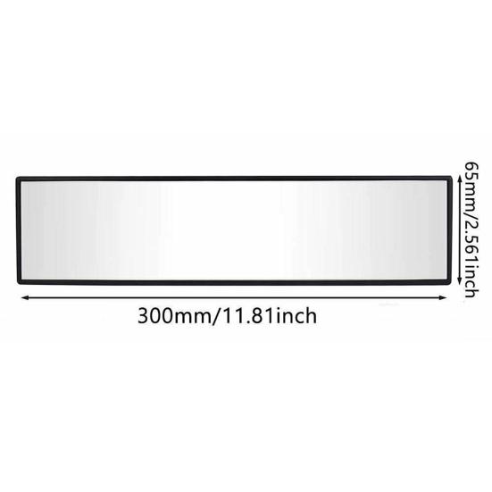 Зеркало заднего вида, широкоугольное, простая установка, улучшенное стекло, 300 мм, внутреннее изогнутое зеркало для автомобиля