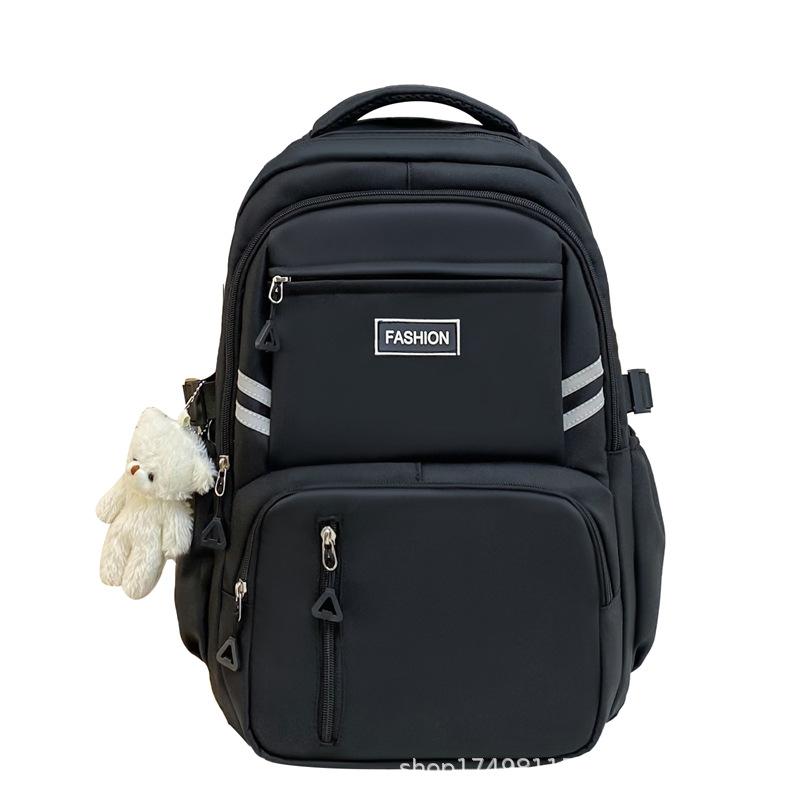 Schoolbag new large-capacity lightweight schoolbag girls multi-compartment casual backpack junior high school students simple