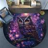 Night Owl Round Area Rug,Carpet Rug for Living Room Bedroom Sofa Playroom Decor,Non-slip Floor Mat
