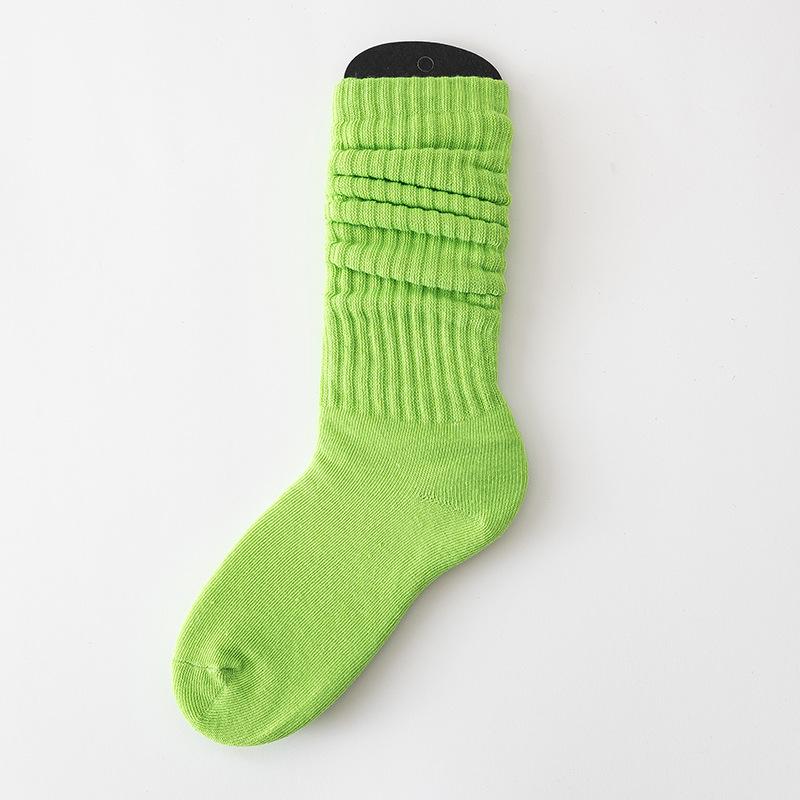 SYVISS Unisex Solid Color Scrunch Socks - Long Warm Leg Warmers, Slouch & Bubble Styles for Men and Women.