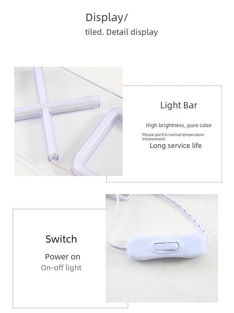 Светодиодная неоновая подсветка с логотипом и акриловой панелью для декора игровой комнаты