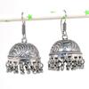 Натуральные индийские серьги Jhumki с драгоценным камнем, серебряные серьги в стиле Бали, 1,85 дюйма, N4I26
