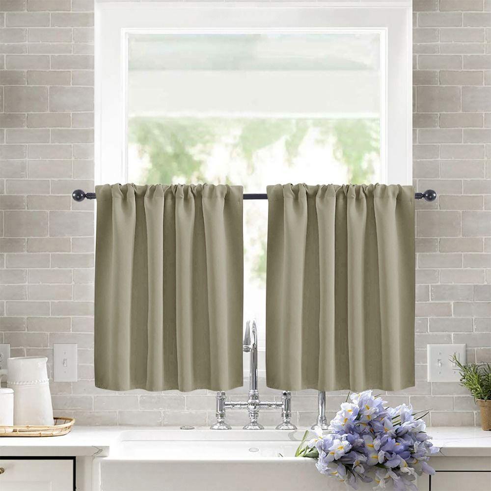 1PC Washable Short Blackout Curtains 76×60CM Partition Curtain Durable Kitchen Curtain Multipurpose