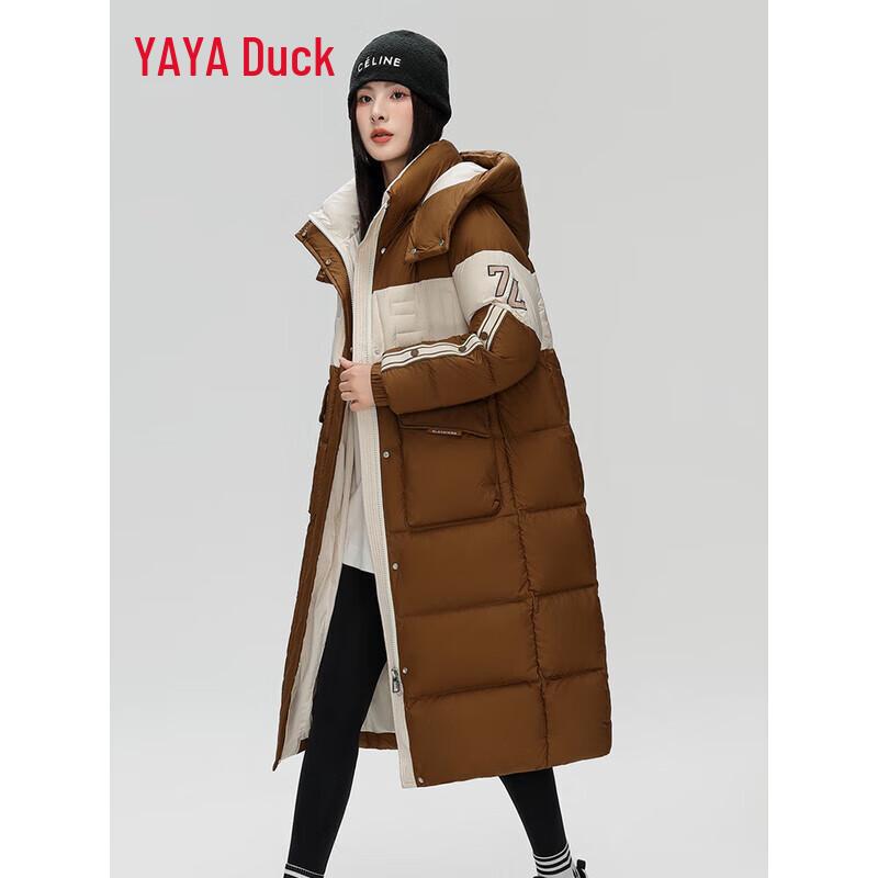 YAYA Women's Fashion Color-block Down Jacket