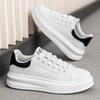 Autumn New Microfiber Leather Surface Breathable Little White Shoes Versatile Casual Lightweight Sports Board Shoes Cold Sticky Platform Men's Shoes