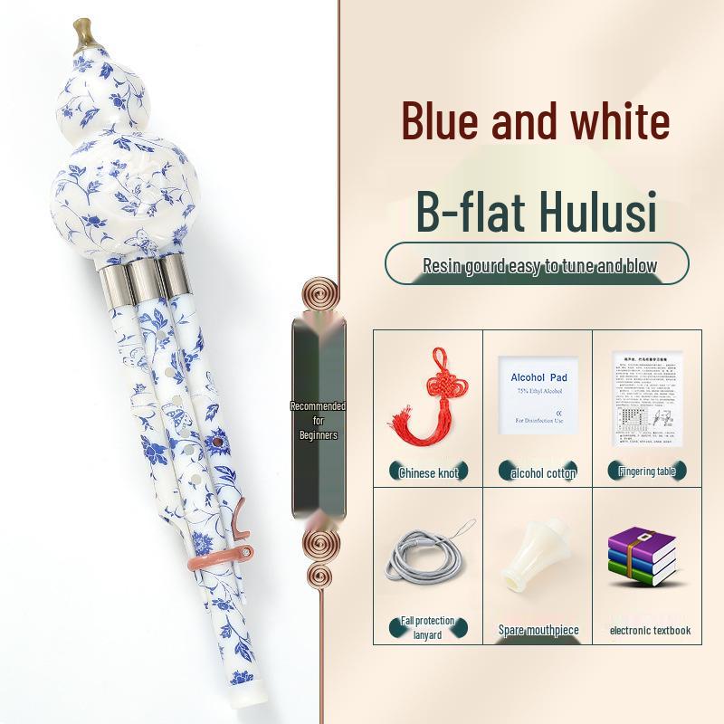 Beginner Hulusi Gourd Flute for Primary School Students - Ethnic B-flat and C Key Musical Instrument