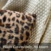 Soft Faux Fur Leopard Print Pillowcases with Zipper 30x50 45x45 Winter Plush Cushion Cover for Sofa Living Room Housse Coussin