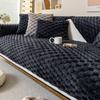 Thicken Rabbit Plush Sofa Cover Universal Solid Color Sofa Cushion Non-slip Couch Slipcovers Living Room Soft Warm Sofa Cushion