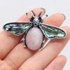1Pc Reiki Healing Crystal Pendant, Natural Stone Insect Shape Charms for DIY Necklace Hanging Decoration Accessories, Jewelry Making Halloween Crafts