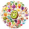 Cartoon Cute Characters Decals Playful Fruit Teacher Reward Stickers Funny Stickers For Fridge Suitcase