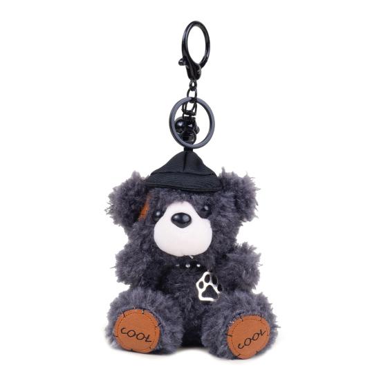 Cartoon Bear Keychain Plush Lovely Hats Bear Doll Cute Animal Pendant Grab Machine Hang Bag Daily Accessories