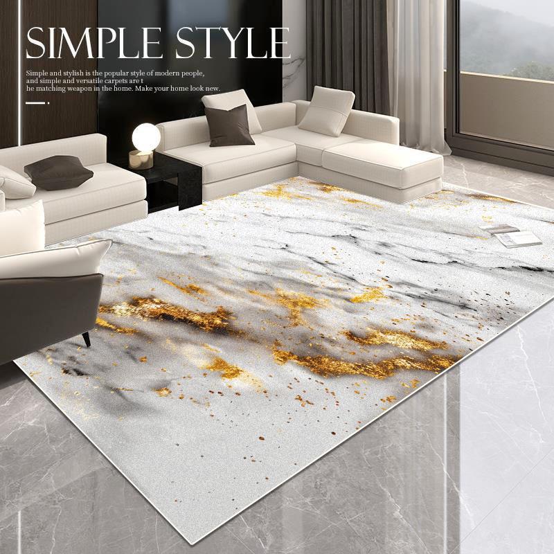 Современный декор гостиной Ковер Легкий роскошный Мраморные ковры Домашний диван Ковры большой площади Комната Дверной проем Прихожая Мягкие напольные коврики