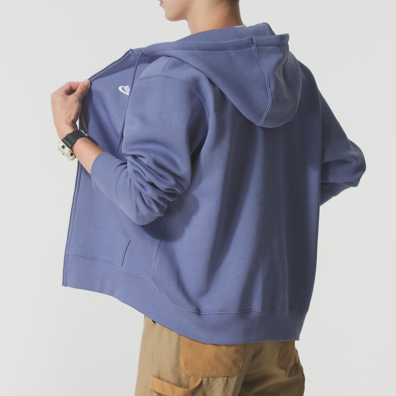 Nike Club Jackets Men's World Indigo/World Indigo/White Hooded Fleece lined Other FN3862-499