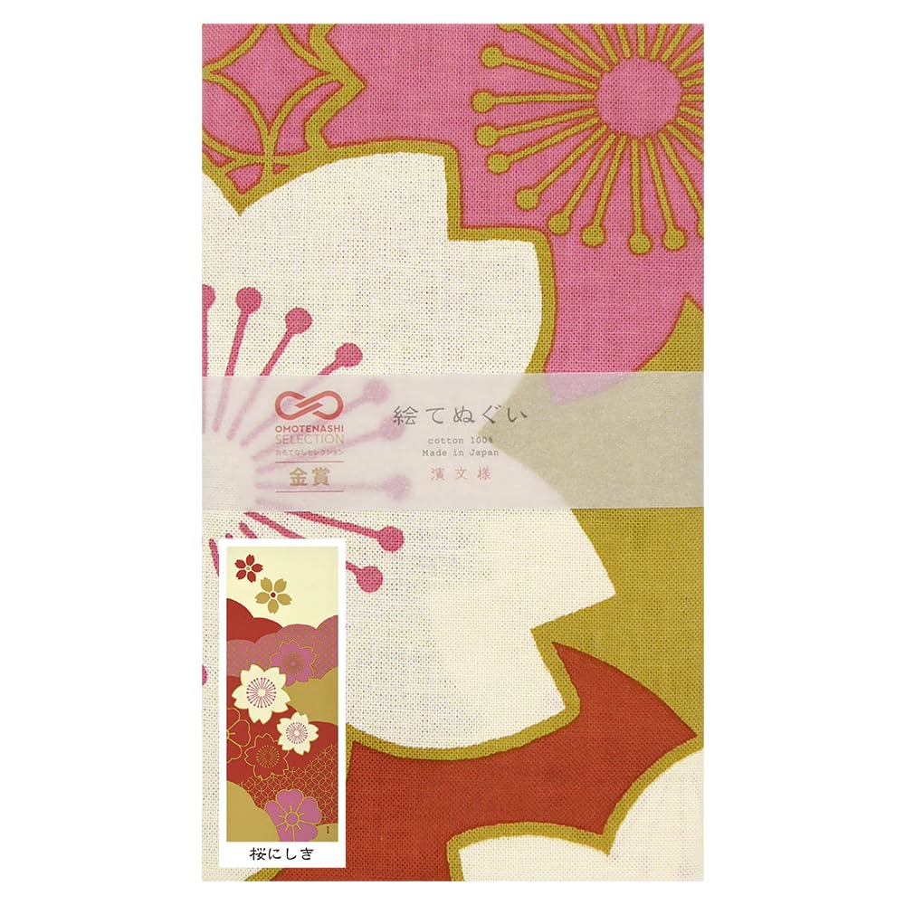 Иллюстрированное полотенце для рук Hamamonyo Sakura Nishiki,