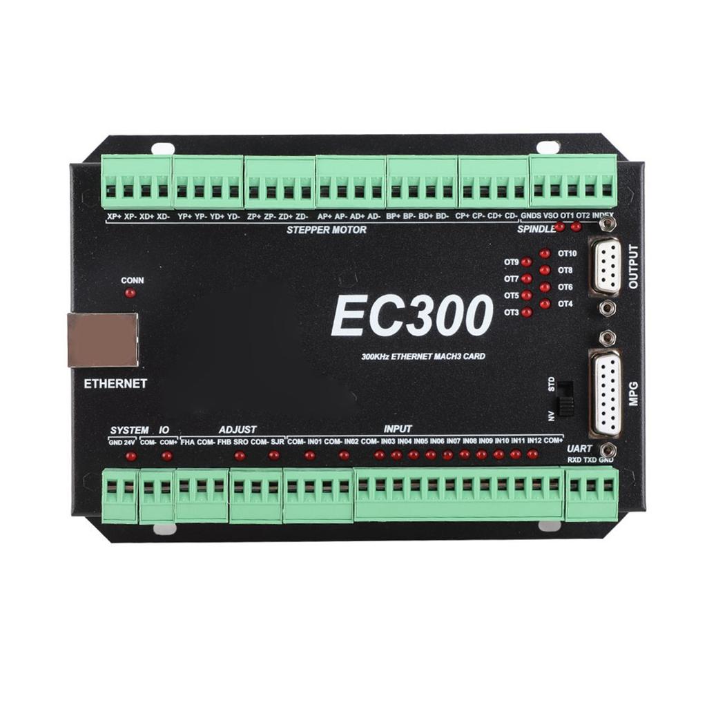 3 6 Axis 300kHz Ethernet CNC Mach3 Motion Controller Control Card Board 24VDC EC300 (3 Axis)
