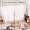 1 шт. Украшение мебели для спальни и гостиной 1:12 Миниатюрная кукольная штора Белый шифон Дверная штора Декор окна Модель