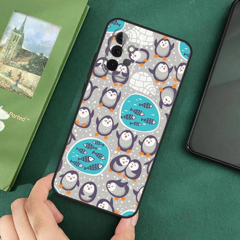 Мультяшная пингвинная обложка для Samsung Galaxy A54 A52S A52 A32 A22 A12 A72 A33 A53 A73 A14 A70 A51 A71 Чехол