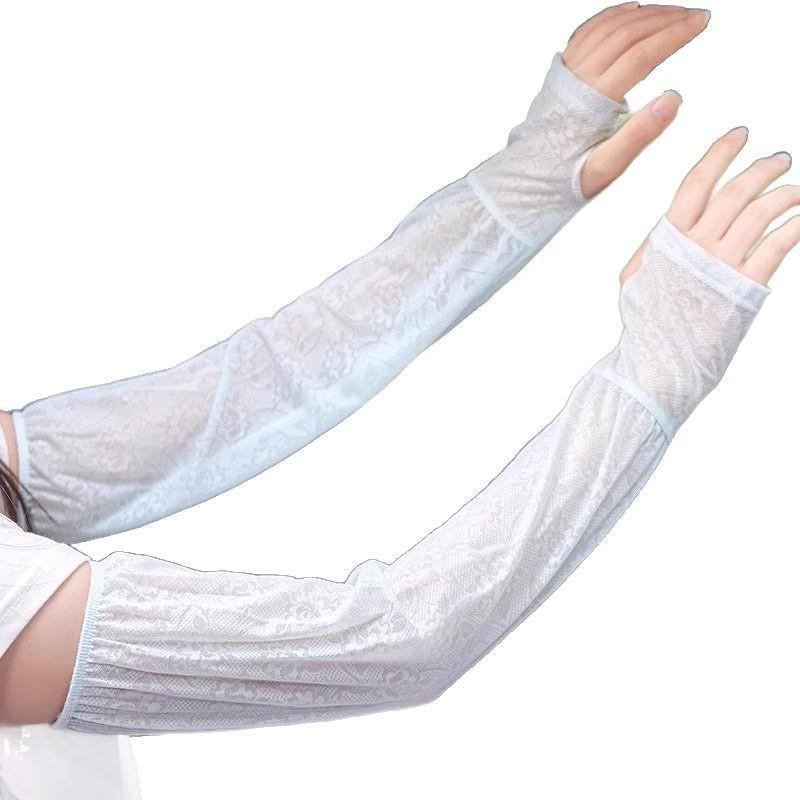 Women's Breathable Ice Silk Lace Sun Protection Arm Sleeves