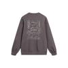 Li Ning Sports Lifestyle Series Back Graphic Printed Флисовая толстовка с круглым вырезом Унисекс толстовка Road-Grey AWDTB73-5