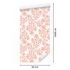 Peach and White Flowers Wallpaper for Living Room and Bedroom 50x1000