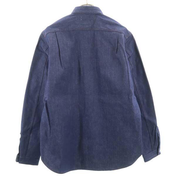 Unused Johnbull Long Sleeve Denim Shirt 40 Indigo Blue Eye Work Shirt Men's Used