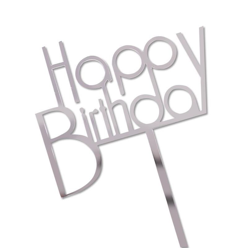 Acrylic Cake Topper - Happy Birthday Mom & Dad, Mother's/Father's Day Decoration