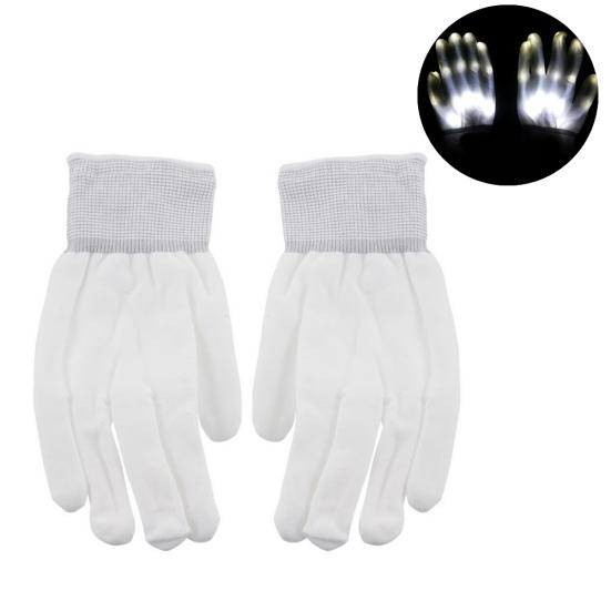 1Pair LED Light Up Hand Finger Gloves Halloween Christmas Costume Dance Decor